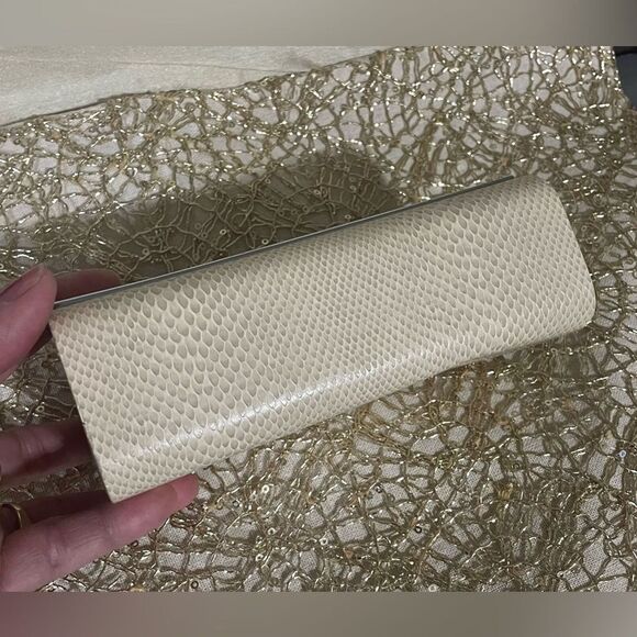 (Z6) Jimmy Choo Sunglasses Hard Case or Clutch Snake Print with MagneticClosure - Picture 6 of 8